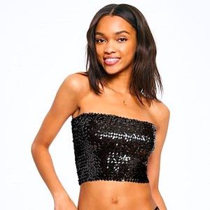 Black Sequin Urban Outfitters Tube Top! 🖤